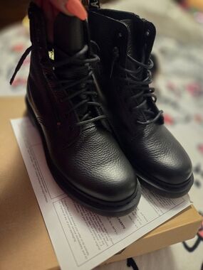 Dr. Martens Black Leather Combat Boots